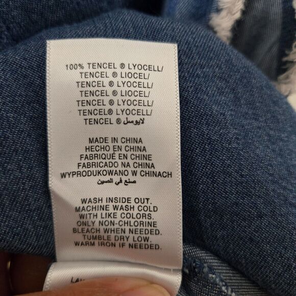 Kenneth Cole New York Womenβs Chambray Denim Tank Top - Size Small - Picture 11 of 11